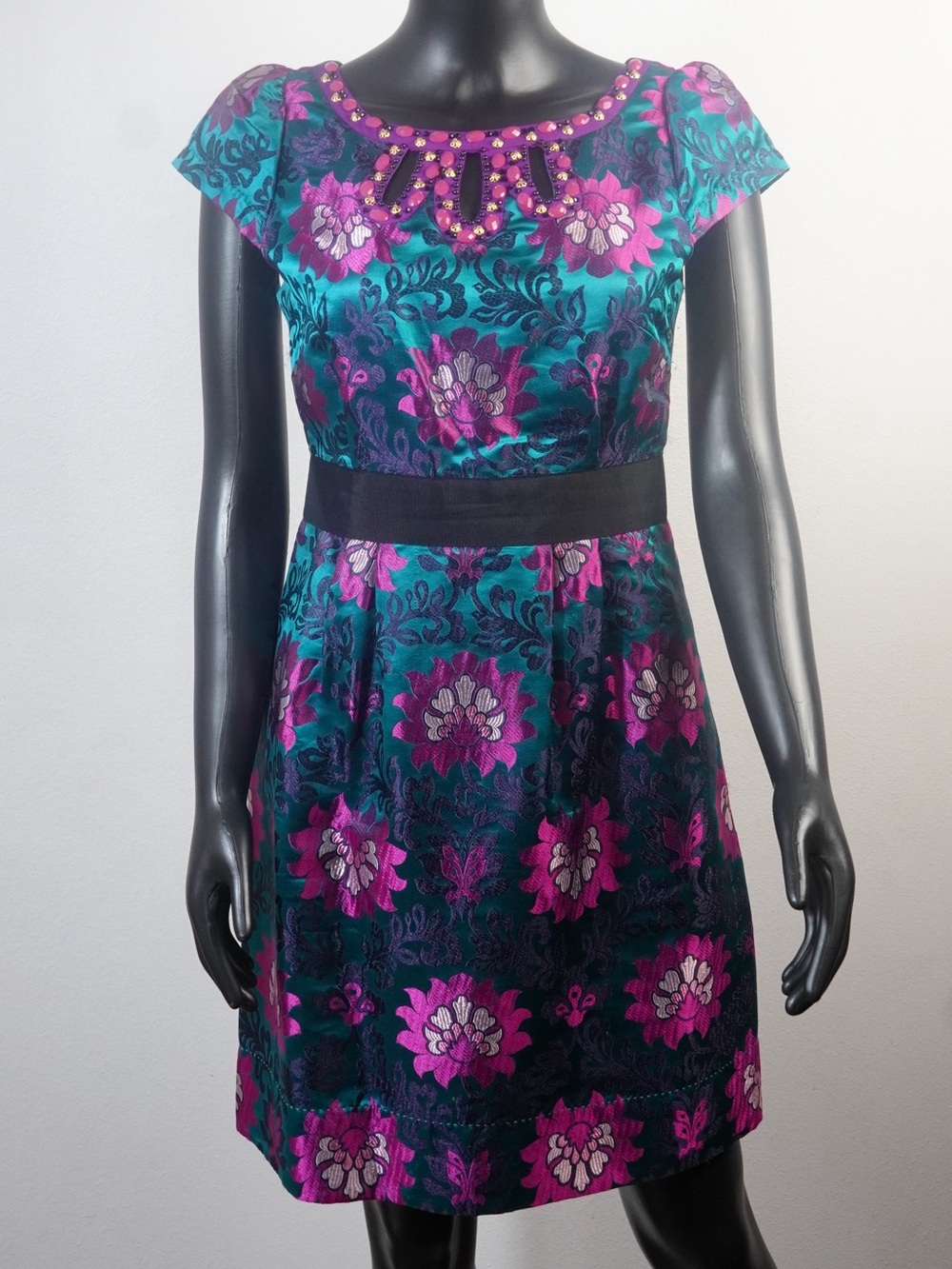 Phoebe Couture Silk Blend Embellished Dress 6